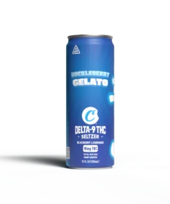 Cookies - Delta 9/THC Seltzer Can 10mg - Huckleberry Gelato - 4 Pack